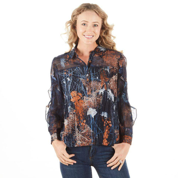 True Blue Women's Multi Print Top