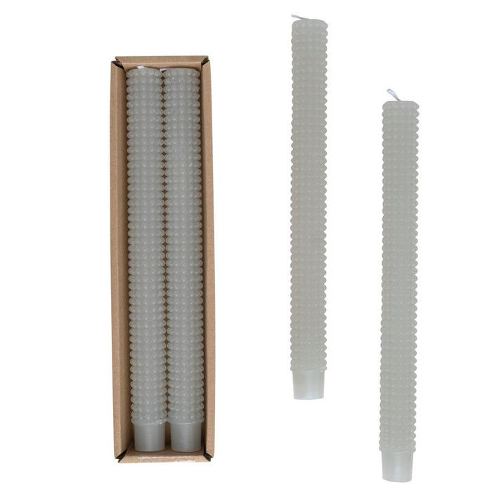 Unscented Hobnail Taper Candles