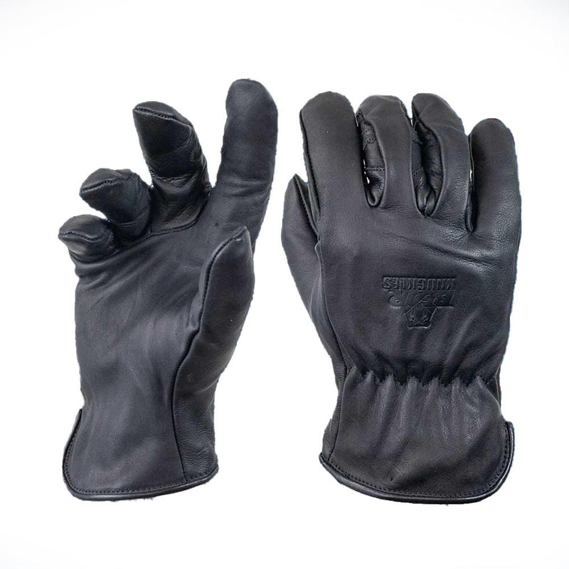 Thick Fleece-Lined Water Resistant Black Cowhide Work Gloves