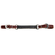 Black Leather Curb Strap