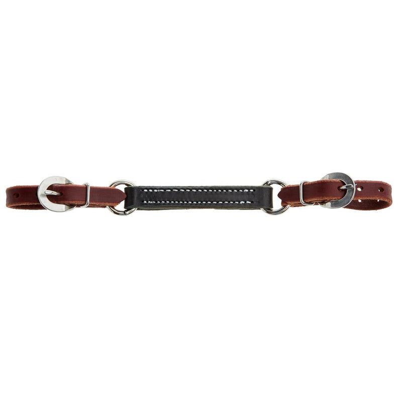 Black Leather Curb Strap