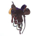Nrs Competitors Chocolate Roughout Purple Suede 12 1/2 Inch Barrel Saddle