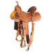 Red White and Blue Buckstitch 13 Inch Roughout Barrel Saddle