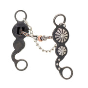 Nellie Miller Double Concho Twisted Wire Dog Bone Shank Bit