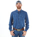Men's Dark Blue Snap Shirt