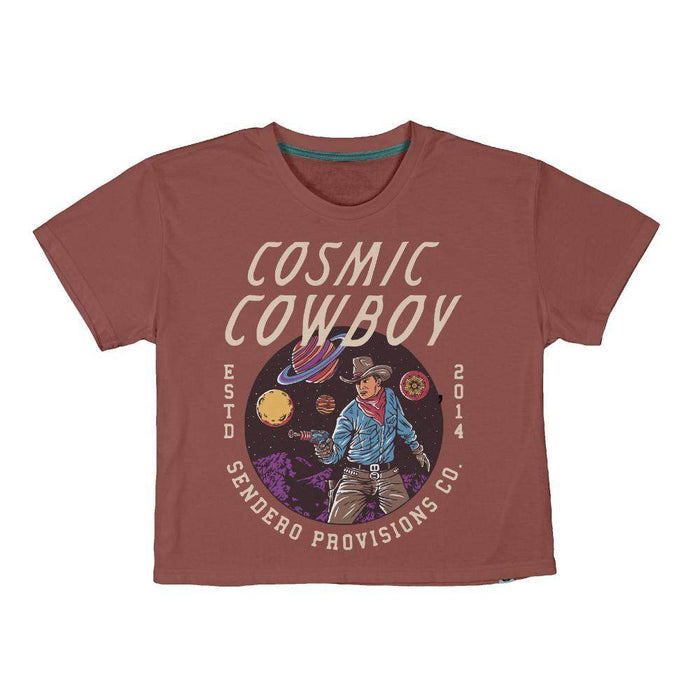 Sendero Provisions Co Women's mic Cowboy Crop Tee