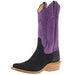 Womens Black Wyoming Reverse 12 In Violet Buffamonte Top Cowgirl Boot