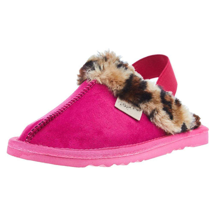 Girls Youth Cher Hot Pink SlipOn Houseshoes