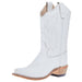 Youth All Over White Almond Toe Cowboy Boot