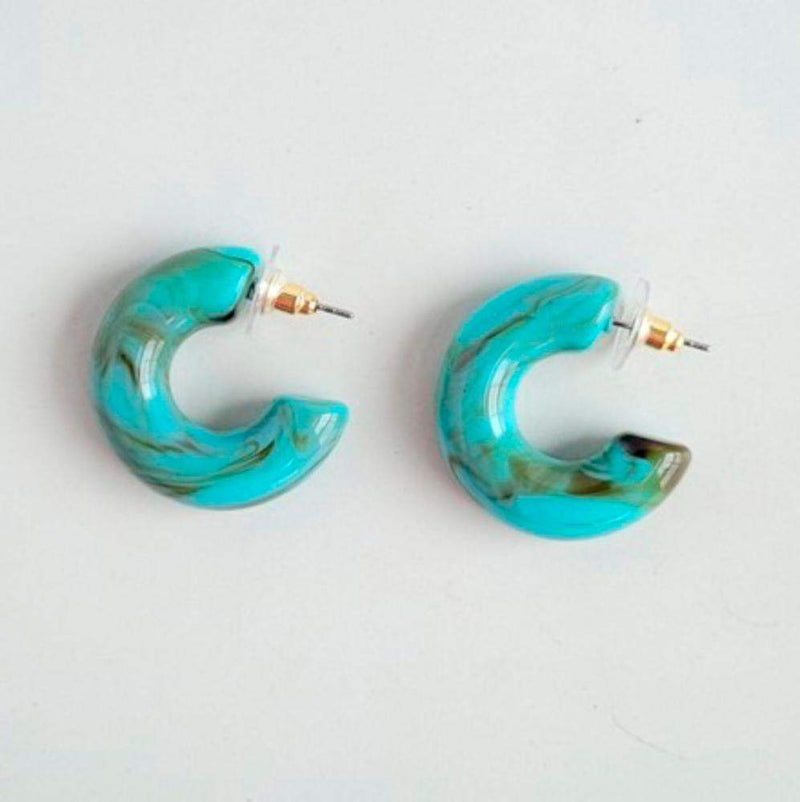 Spiffy & Splendid Chloe Turquoise Hoops