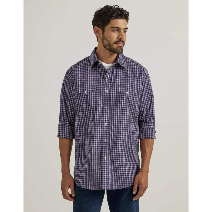 Wrangler Men's Wrinkle Resist Long Sleeve Snap Shirt