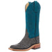 Women's RR Black Washed Shoulder 13In Seafoam Floral Top Cowgirl Boot