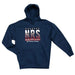Indigo Red and White Stars Logo Hoodie