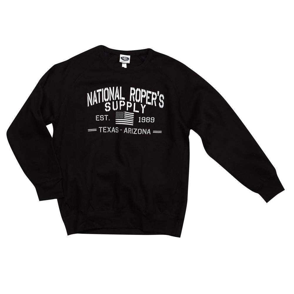 NRS National Ropers Supply Flag Black Hoodie