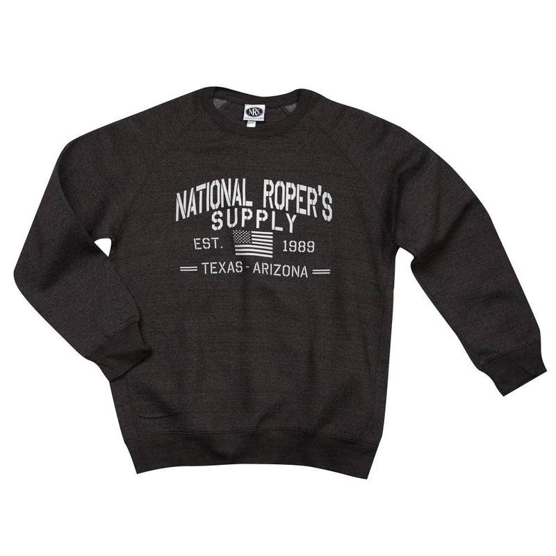 National Ropers Supply Flag Graphite Crewneck