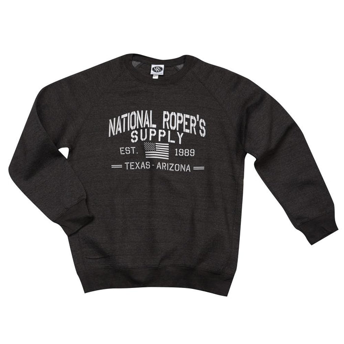National Ropers Supply Flag Graphite Crewneck