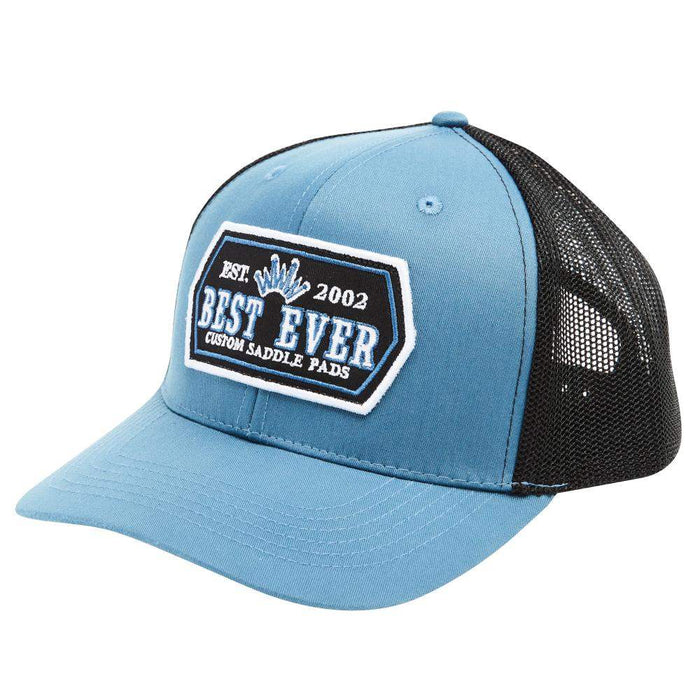 Light Blue and Black Patch Mesh Back Cap