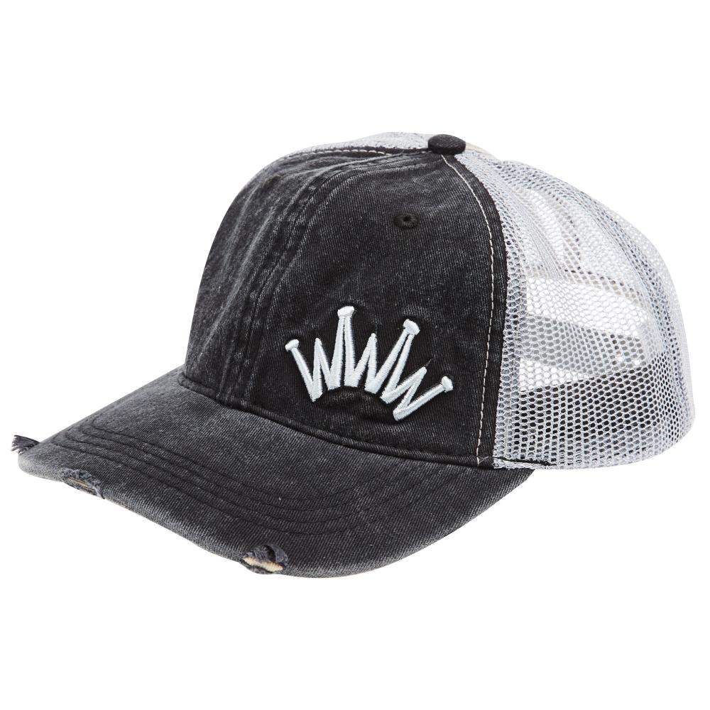 Ever View Cap Best Ever Pads Light Distressed Black and Grey Mesh Back Cap