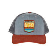 Sunset Patch Grey & Orange Cap