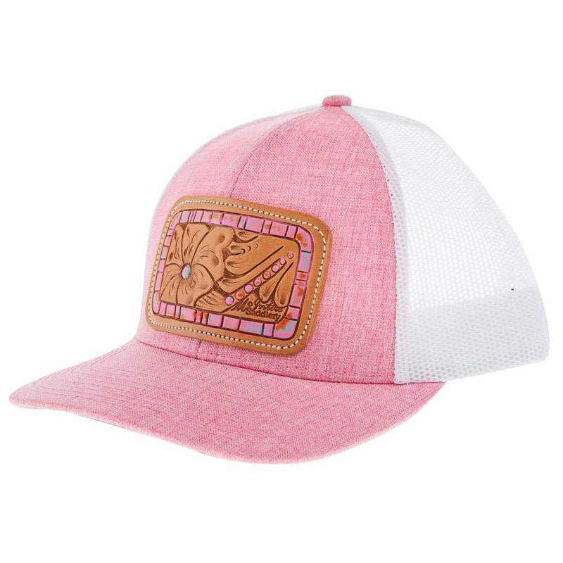 Mcintire Saddlery White and Heather Pink Chunk Cap