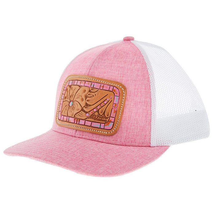 Mcintire Saddlery White and Heather Pink Chunk Cap