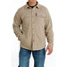 Cinch Mens Khaki Polar Fleece Shirt Jacket
