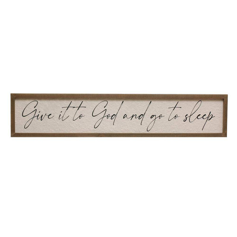 Creative Co-Op Give It To God Wall Decor