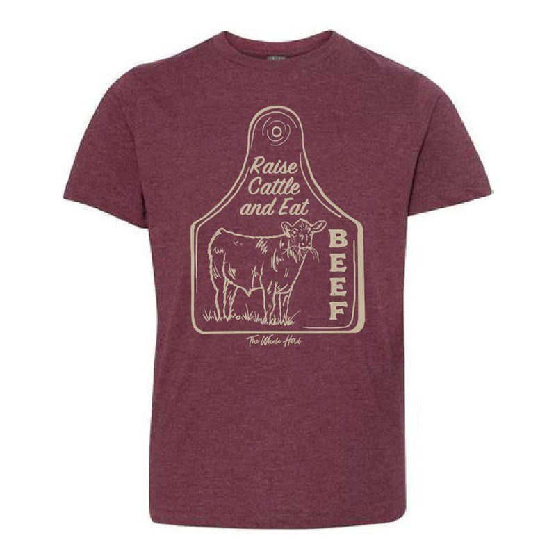 The Whole Herd Youth Raise Cattle Eat Beef Tee