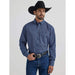 Wrangler Men's George Strait Blue Print Button Down Shirt
