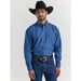 Wrangler Men's George Strait Blue Print Button Down Shirt