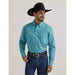 Men's George Strait Teal Plaid Button Down Shirt