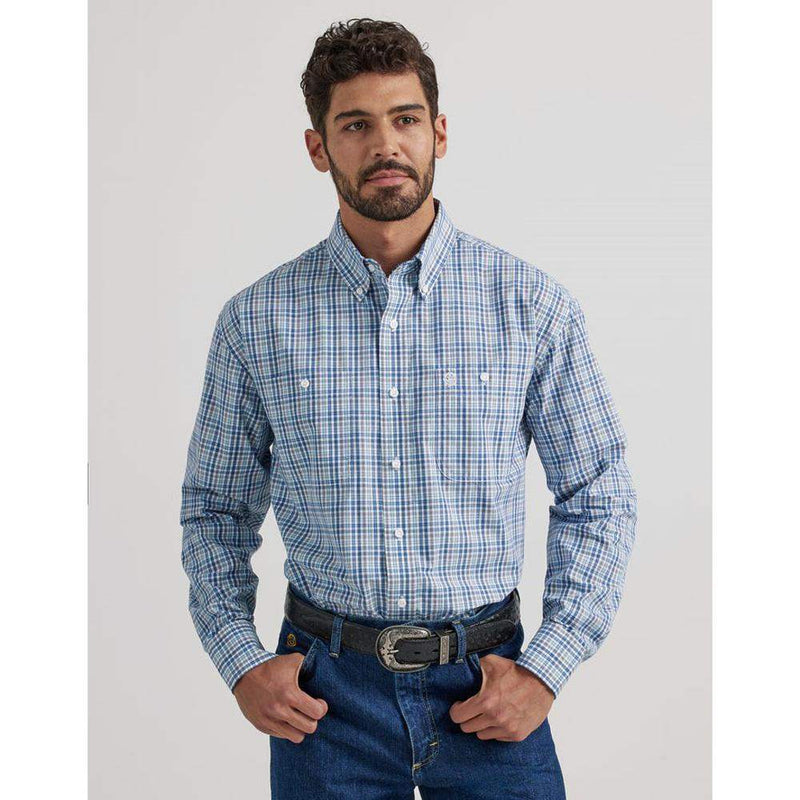 Wrangler Men's George Strait Long Sleeve Button Down