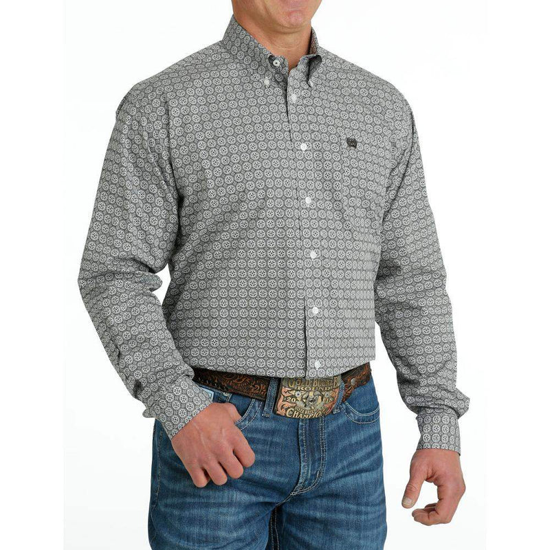 Cinch Men's Medallion Print Button Down Shirt