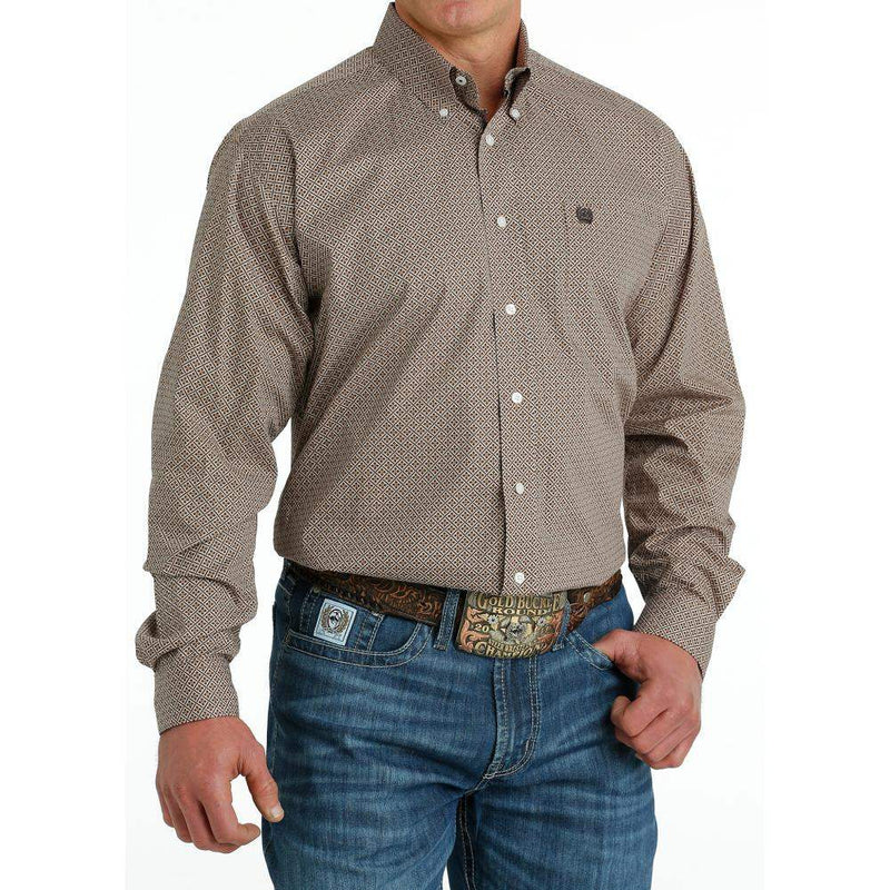 Cinch Men's Geometric Print Button Down Shirt