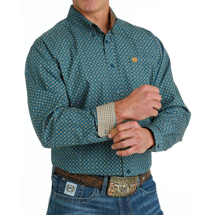 Cinch Men's Medallion Print Button Down Shirt
