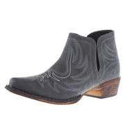 Women's Ava Black Faux Leather Snip Toe Bootie
