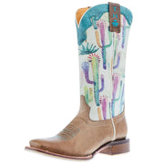 Women's Hot Stuff/ Sun Comes Up Sole 13 In Cactus Print Top Cowgirl Boot