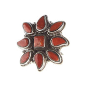 Paige Wallace Adjustable Coral Swirl Ring