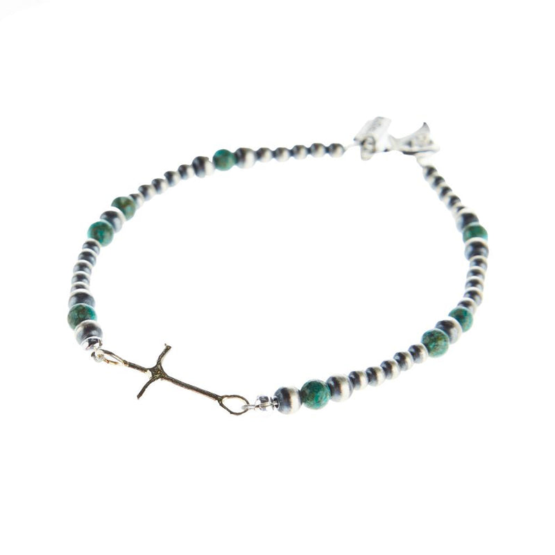 Tiny Cross Navajo Pearl Bracelet
