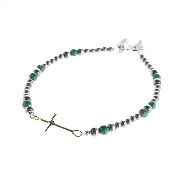 Tiny Cross Navajo Pearl Bracelet
