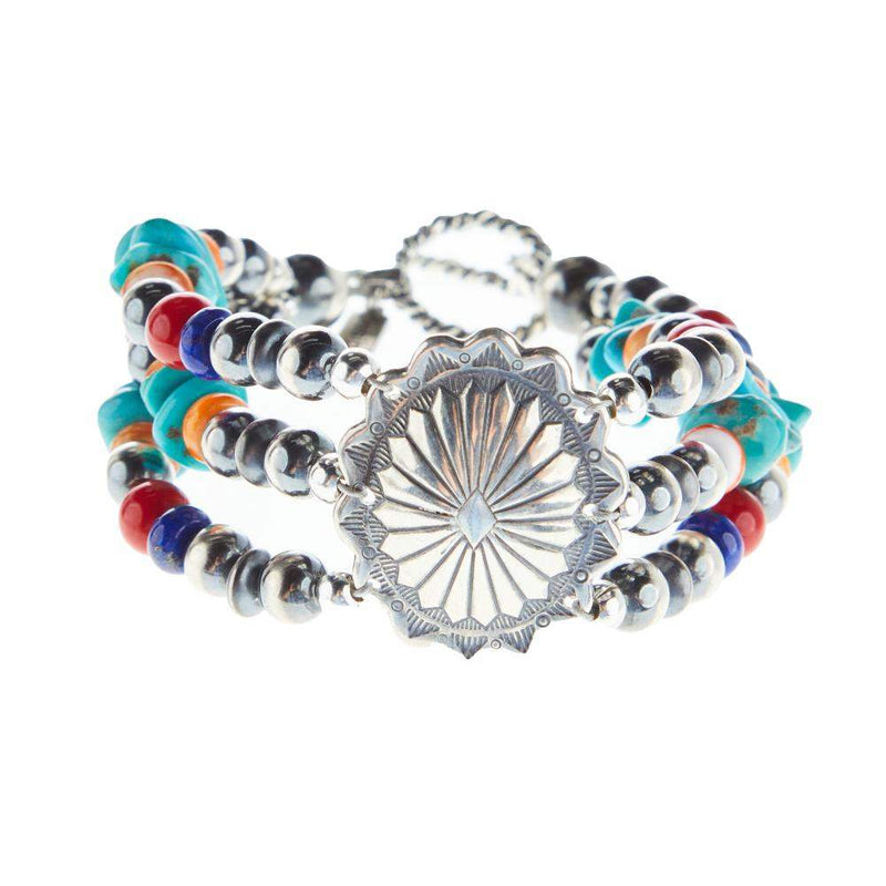 Paige Wallace Spiny Oyster Turquoise Beaded Bracelet