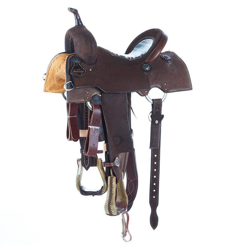 Nrs Competitors Competitor Series Chocolate Roughout Square Skirt Barrel Saddle with Serape Seat