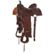 Nrs Competitors Chocolate Roughout Team Roping Saddle with Single Square Skirt