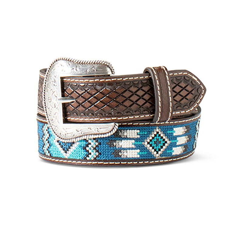 Ariat Boy's Blue Southwest Inlay Belt