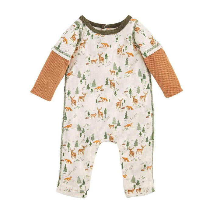 Baby Boy Deer Waffle Baby Bodysuit