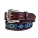 Boy's Floral Tooled Beaded Belt