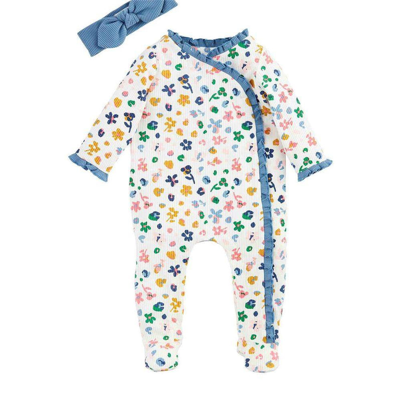 Mud Pie Rainbow Leopard Baby Sleeper Set