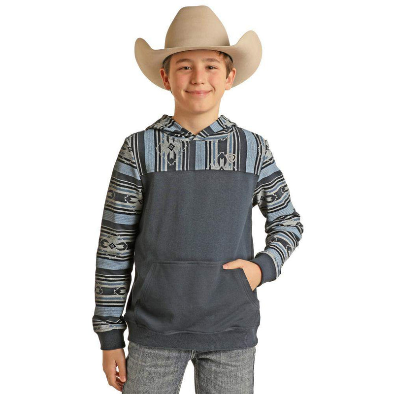 Rock & Roll Denim Boy's Printed Terry Hoodie