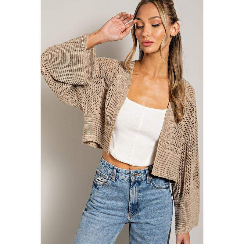 Ee Some Women's Eyelet Knit Cardigan