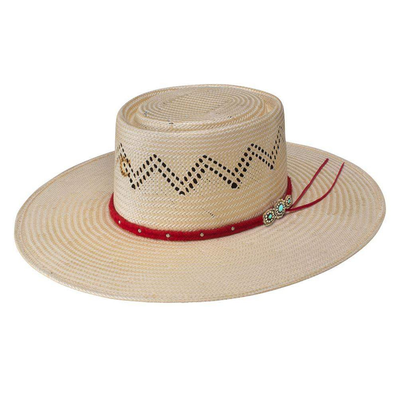 Charlie 1 Horse C1H Painted Boarders Precreased 4in Brim Straw